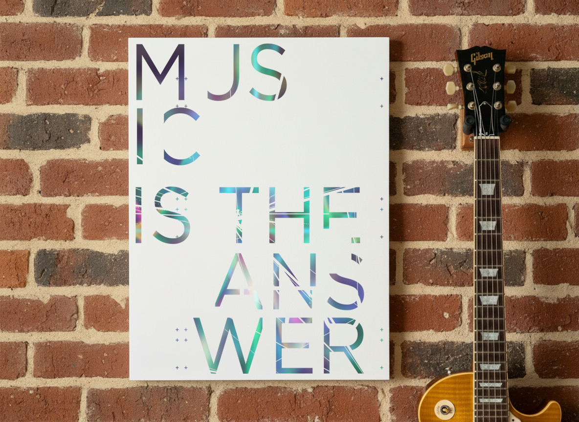 Music is the Answer - 12" x 18" Wall art